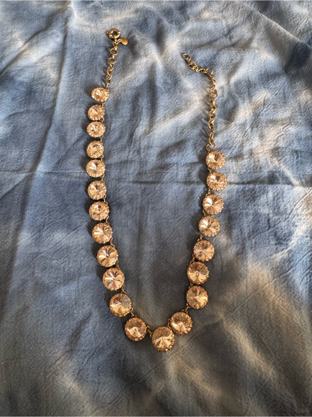 Jcrew Gold-Tone Champagne Crystal Statement Necklace
